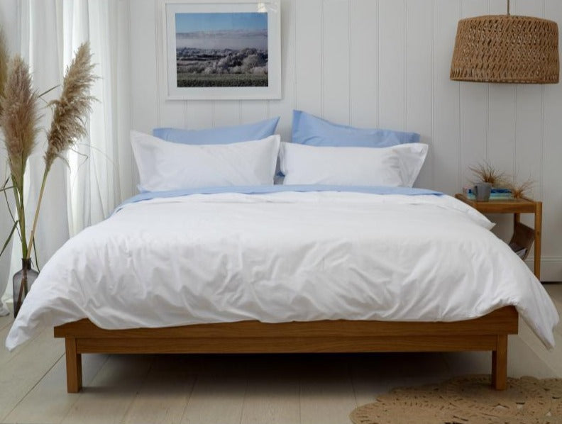 BLUE SHEET SET - Feyrehome Australia.  100% extra-long staple cotton percale. No pilling! Free shipping Australia. Afterpay and ZipPay.