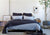 CHARCOAL QUILTED BEDSPREAD + EURO PILLOWCASE SET - Feyrehome Australia