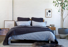 CHARCOAL QUILTED BEDSPREAD + EURO PILLOWCASE SET - Feyrehome Australia