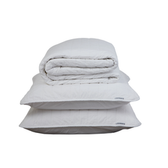 WHITE QUILTED BEDSPREAD + EURO PILLOWCASE SET - Feyrehome Australia