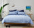 FLY WITH THE BIRDS - Bedlinen Bundle Buy - Feyrehome Australia. Includes Indigo Sheet Set and Blue Duvet Cover Set.  100% extra-long staple cotton percale. No pilling. 300TC.  Free shipping Australia. Afterpay and ZipPay. Single to King size