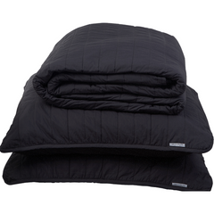 CHARCOAL QUILTED BEDSPREAD + EURO PILLOWCASE SET - Feyrehome Australia. 100% Cotton Percale Bedspread Set. Free Shipping Australia.  Afterpay and ZipPay